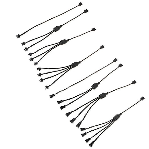 Tietokoneen emolevyn 5V 3-napainen 12V 4-napainen AURA RGB-tuulettimeen liitäntä - Perfet Female head One part three