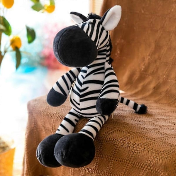 25 cm Plysch Gosedjur Djungel Skogsdjur Leksak Mjuk Bomull Elefant-Perfekt A Zebra