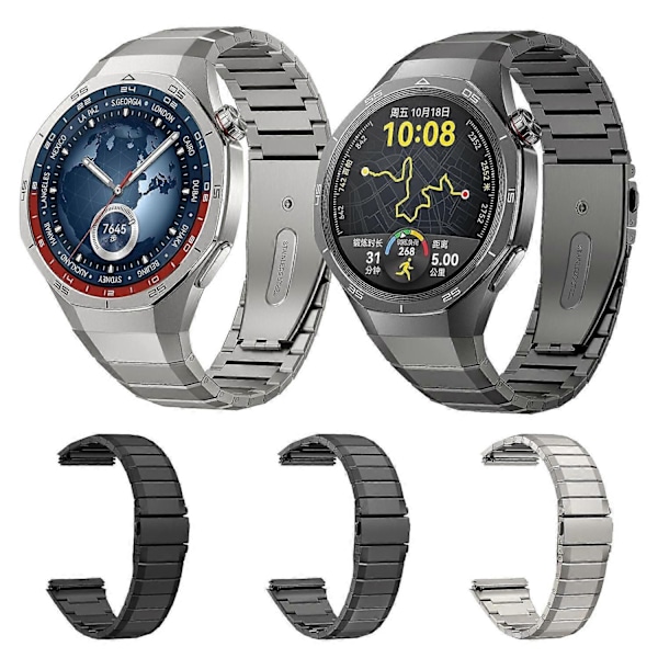 Klockarmband i titanlegering kompatibelt med Huawei Watch GT5 Pro 46mm-Perfet Titanium Color