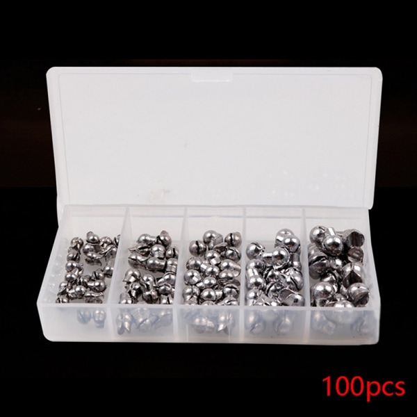 100 st 2,0 mm-4,0 mm flugbindande slitsade volframpärlor set - Perfet 100PCS