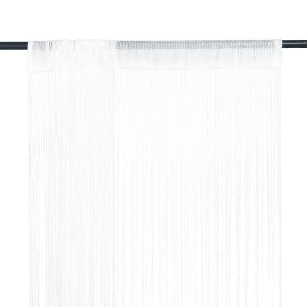 Trådgardiner 2 stk 100x250 cm hvid - Perfet white