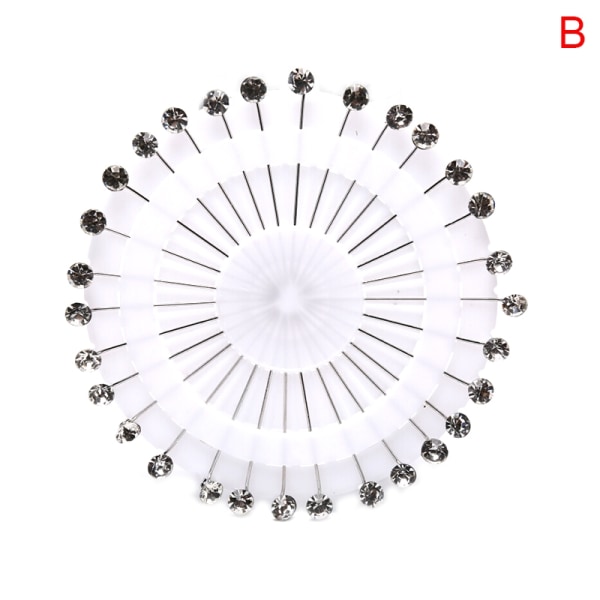 30st/ set Färgglad Crystal Snag Hijab Pins Hantverk Klänning Br - Perfet B:White