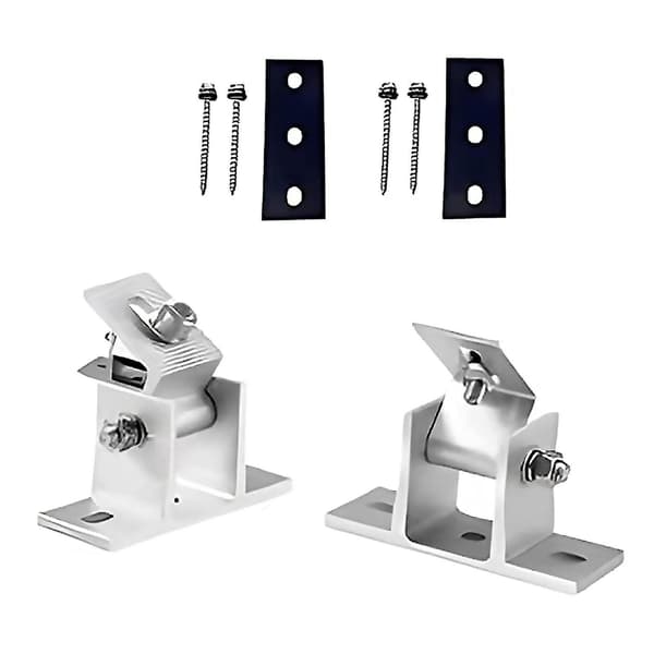 Solpanel Fäste, Solpanelhållare Ändklämma Kit, Ställ Solmodul 0-60 Individuellt Justerbar Platt Takmonteringsvinkel - Perfekt