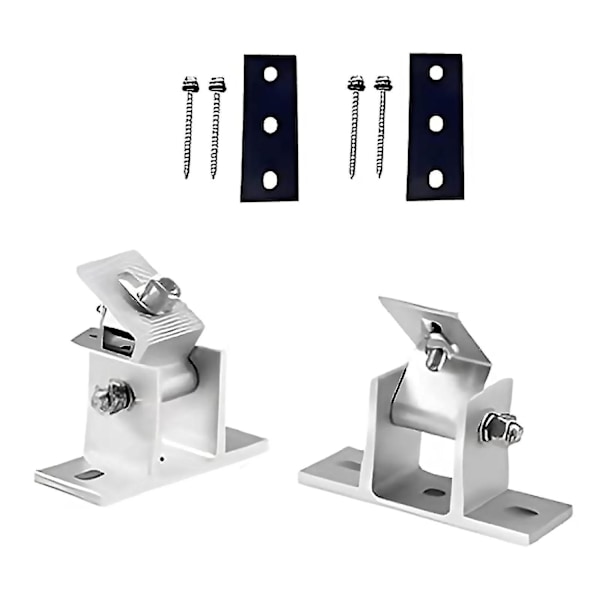 Solpanelbeslag, Solpanelholder Endeklemmesæt, Stand Solcellemodul 0-60 Individuelt Justerbar Fladt Tag Monteringsvinkel - Perfekt
