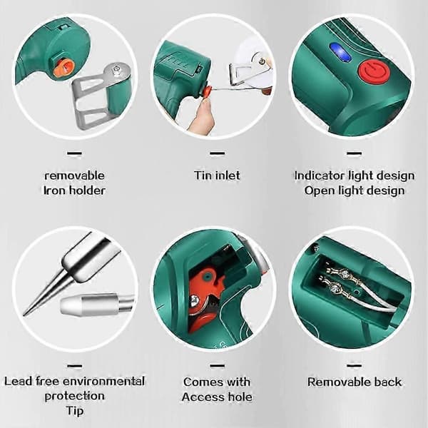 3-i-1 Svejsning, Skæring, Rustfjernelsessæt - Hurtig Opvarmning, Ergonomisk, Ideel til Begyndere DIY-Perfekt Green EU plug