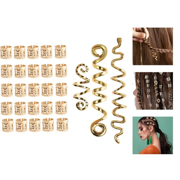 Braids Pearl accessoarer Håraccessoarer, Gold dreadlocks, Håraccessoarer Braids Pearl rod - Perfet