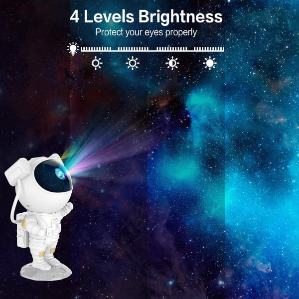 Astronaut Galaxy Projector Stjernehimmel Nattlys Astronaut - Perfet As shown in figure