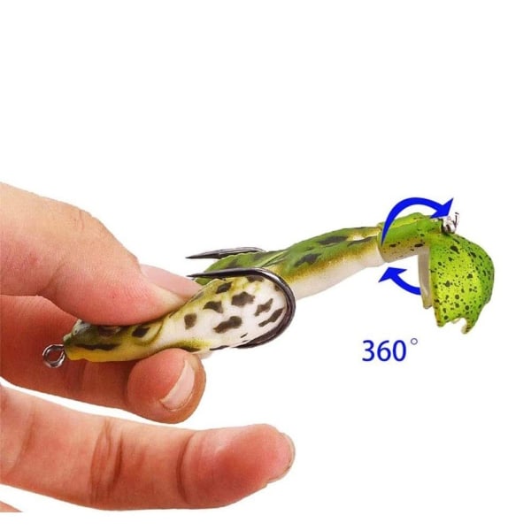 Dobbel propell frosker soft pull silikon fiskesnøre gummi - Perfet
