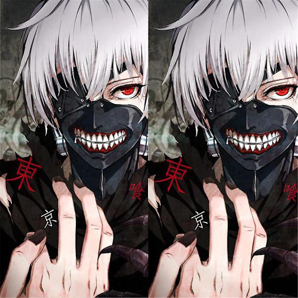 Tokyo Ghoul Kaneki Ken hopea lyhythiuksiset peruukit Cosplay Party -peruukit - Perfet