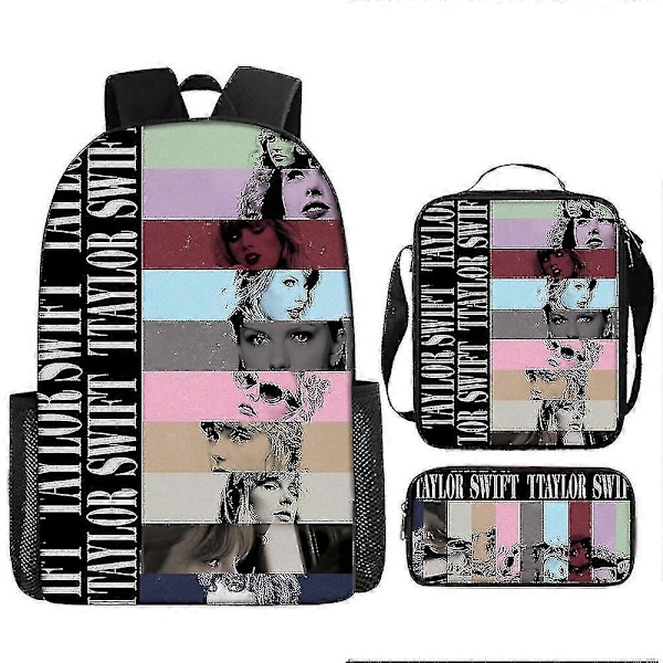 Taylor Swift Skolesett med tre deler for studenter (ryggsekk + matpose + pennal) - Perfekt Product 1