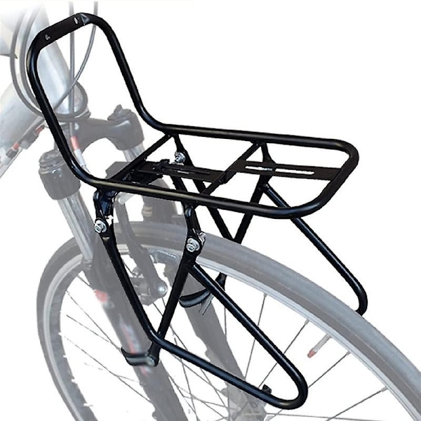 Cykel Front Rack, Stål Bagage Touring Carrier Racks 15kg Kapacitet Mountain Road Bike Pannier Ra-Perfet