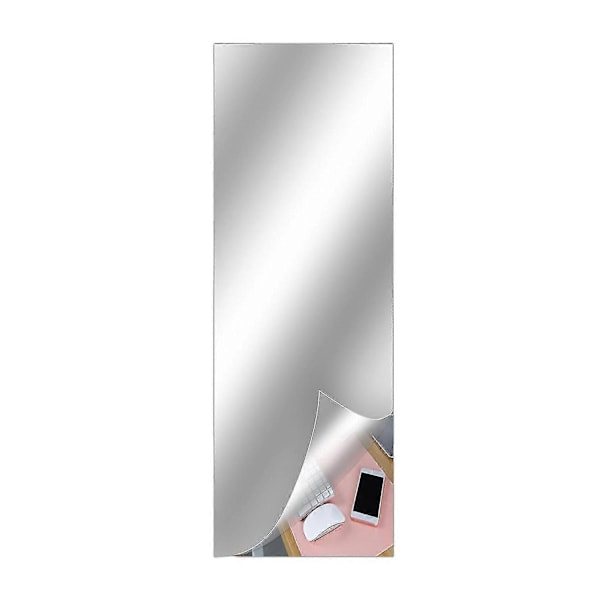 Självhäftande Spegelplattor Väggdekaler Badrum Reflekterande Dekor Fäst På Konst för Heminredning-Perfet 50cm*200cm*0.2mm