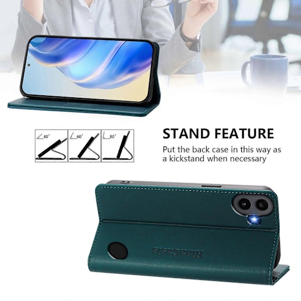 Magnetiskt Läderfodral Kompatibelt med Nothing CMF Phone 1-Perfet Dark Green Compatible with Nothing CMF Phone 1