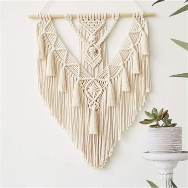 Bohemian Woven Macrame Tapestry Vægophæng 55x70cm - Perfet