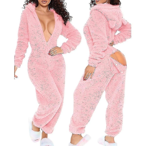 En-dels pyjamas lång varm borstad tights - Perfet pink l