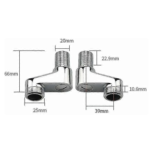 Badkarblandare Adapter, Justerbar Rockerarm, 25mm, 20mm, Duschblandare, Badrumsblandare, Massiv Mässing Blandare t-Perfet