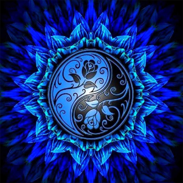 diamond painting Full Rhinestones Mandala Yin Yang DIY, DIY 5D - Perfet