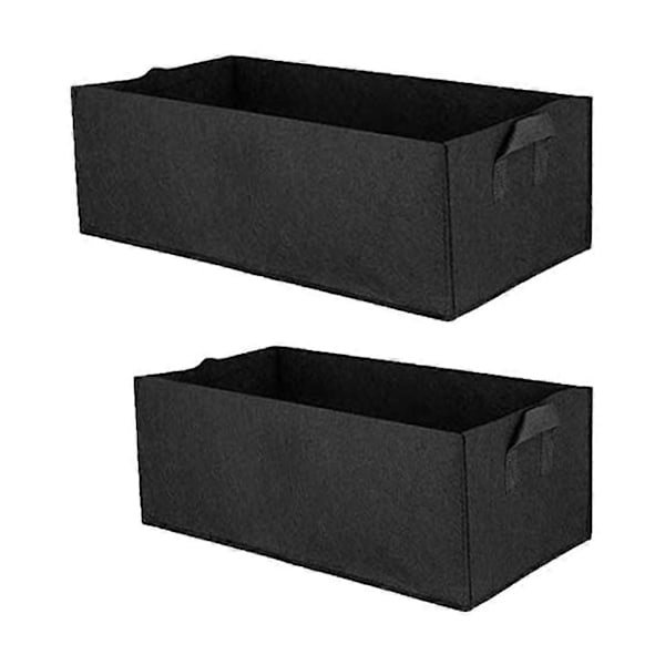 5 STK Filt Plantekassesæt Plantekasser Udendørs Rektangulær Plantestof Pottebeholder til Udendørs Have - Perfekt 40x30x20cm