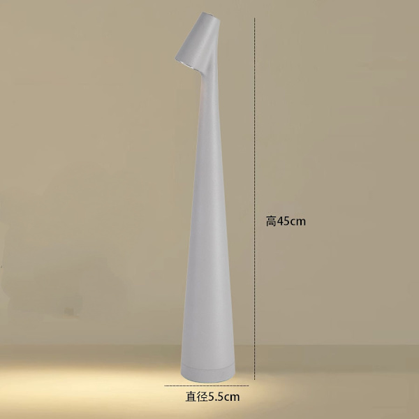 Sladdlös bordslampa, uppladdningsbar led bordslampa för inomhusbruk utomhus- Perfet 17.7 In 17.7 In Gray