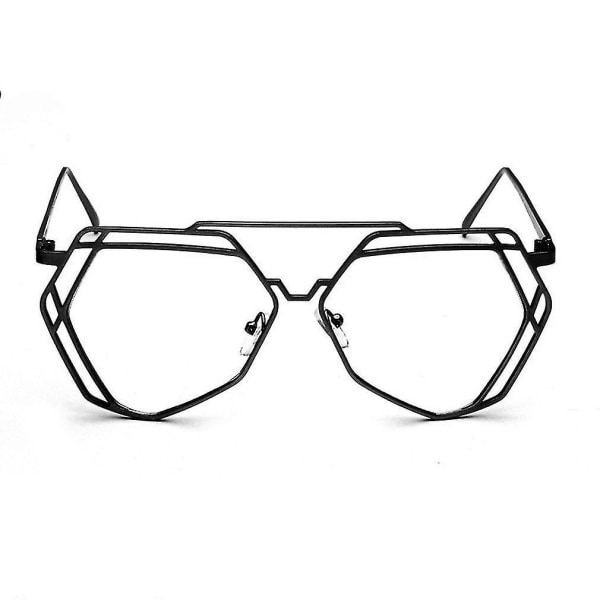 platt spegel Metall fyrkantig ram Glasögon Ram Resin Lins Specialdesign - Perfet