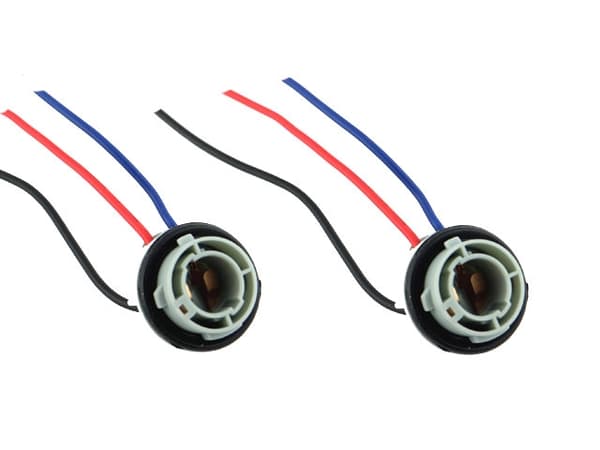 BAY15d 1157 P21/5W LED/Halogen Lamphållare/Lamphållare, 2-pack Svart