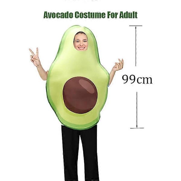 Par Pizza Croissant Donut Jordbær Avocado Tun toast Udklædningskostume Mad Halloween Kostume til Voksne - Perfekt Avocado