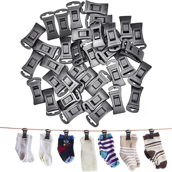 20/40 STK Sokkeklips Holder Sokkevask Lås Multifunksjonell C - Perfet 40PCS