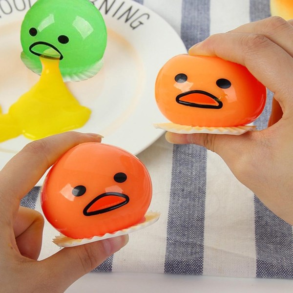 Ekkel eggeplommeballleketøy Squishy Puking Yolk Stressball - Perfet orange onesize