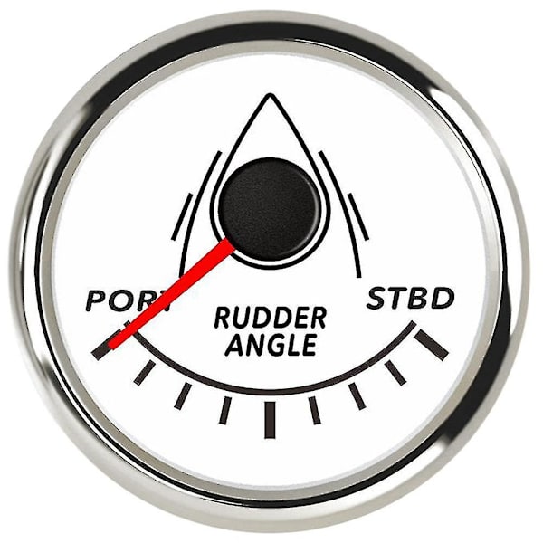 52mm Marin Rorposition Indicator Vandtæt Rød Baggrundsbelysning med 0-190 Ohm Ror-Parringssensor 12v/24vd til Marin Yacht-Perfet WS