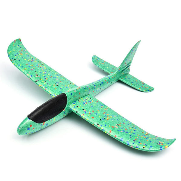 Foam Plane Glider Hand Kasta Flygplan Ljus Tröghet EPP Bubble - Perfet Green Without light