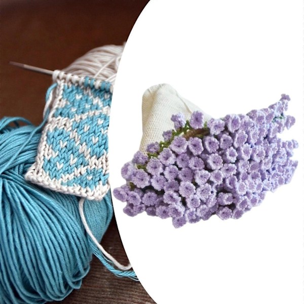 Bouquet Filt Virkningskit Virkningsstartkit Dekoration Multifunktionell Mode DIY Hantverk Stickkit för Entusiaster Perfekt som Gåva Violet