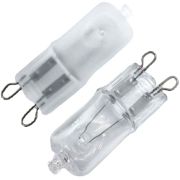G9 halogenlampor, 20W 230V, varmvitt ljus 2700K, 10 lampor per förpackning