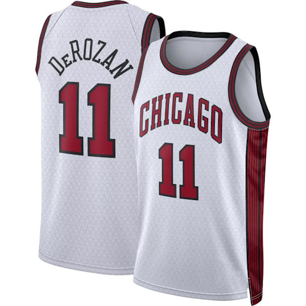 Mordely Men's 2022-23 City Edition Chicago Bulls Demar Derozan #11 Vit vuxentröja - Perfet L