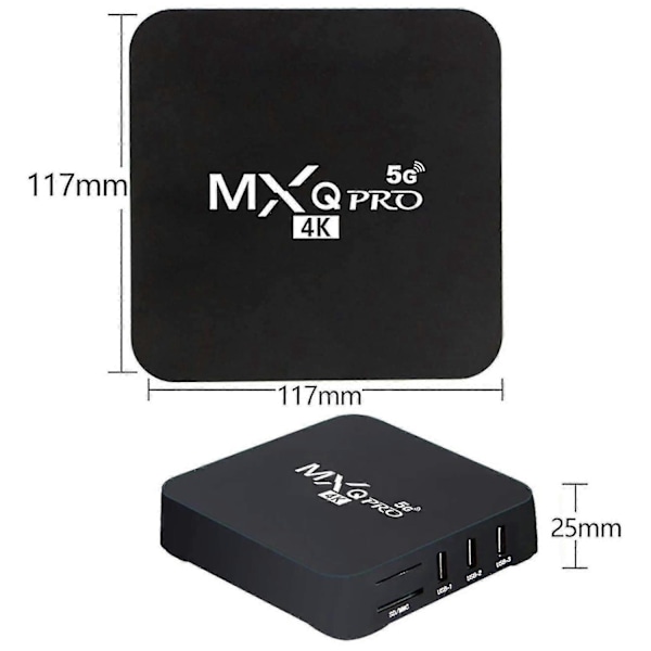 Til Android TV Box, 4k Hdr Streaming Afspiller, 4gb Ram 32gb Rom Allwinner H3 -core Tv Box-Perfet