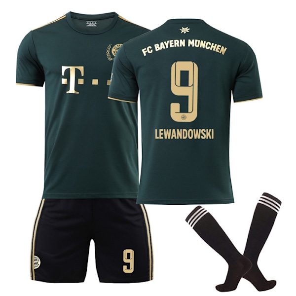 Lewandowski #9 Jersey 2022-2023 uuden kauden jalkapallo-T- set lapsille ja nuorille 2223 Barcelona Home Aikuiset Kids Comfort - Perfet Golden Special Edition Kids 28(150-160CM)