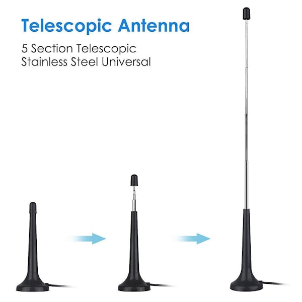 DAB Radio Antenne Hi-Fi System Indendørs 3M FM Radio Antenne til Tuner Stereo Hjem Perfekt