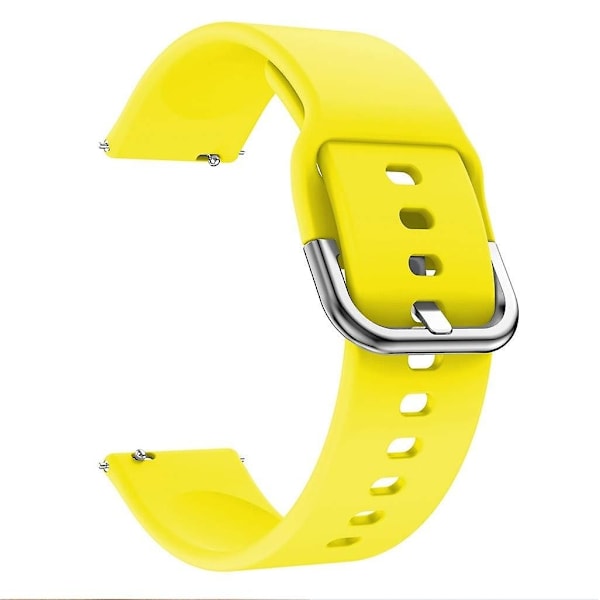 20 mm firkantet spænde silikone smart watch rem kompatibel med GarminMove Luxe/Move Style/Move 3-Perfet Yellow Style F Garmin Vivoactive 3