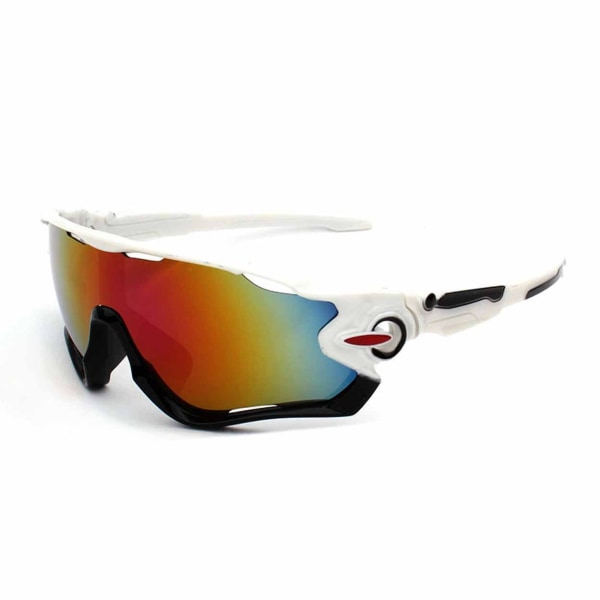 Sykkelbriller Sportssolbriller for sykkel Speilvendt Svart Hvit Flerfarget - Perfet multicolor