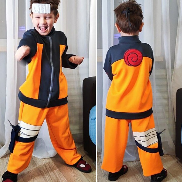 Naruto Kids Cosplay Anime Costume Halloween Dress Up For Boy - Perfet L