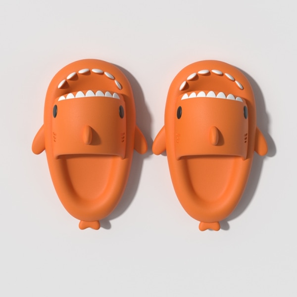 Shark Slippers Summer Couple Paksupohjaiset Liukumattomat Sandaalit Sisäkäyttöön - Perfet orange 38/39