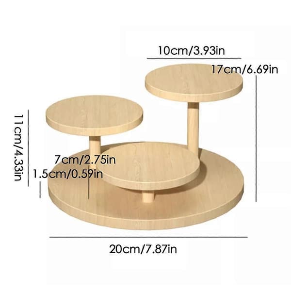 Træ Display Riser Stand 3-Tier Display Trin Hylde Organizer til Visning af Smykker, Kosmetik, Dukker, Cupcakes-Perfet