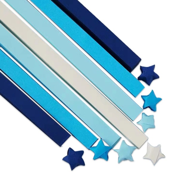 1350 ark Origami Stars Papir Dobbeltsidige farger Dekorative papirstrimler for papirhåndverk - Perfet