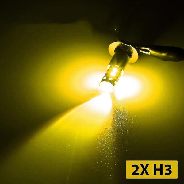 H3 50w High Power Cree Led 3000k Gul Dimljus Körlampa-Perfekt
