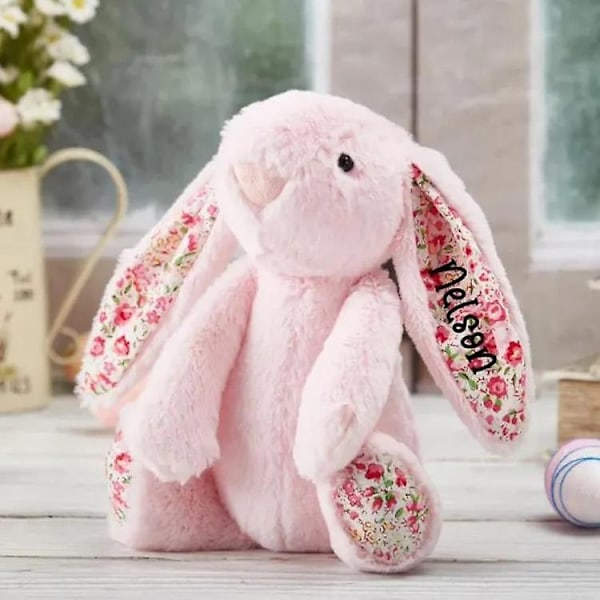 Børnelegetøj Blomst Kanin Bunny Plysdyr Pink
