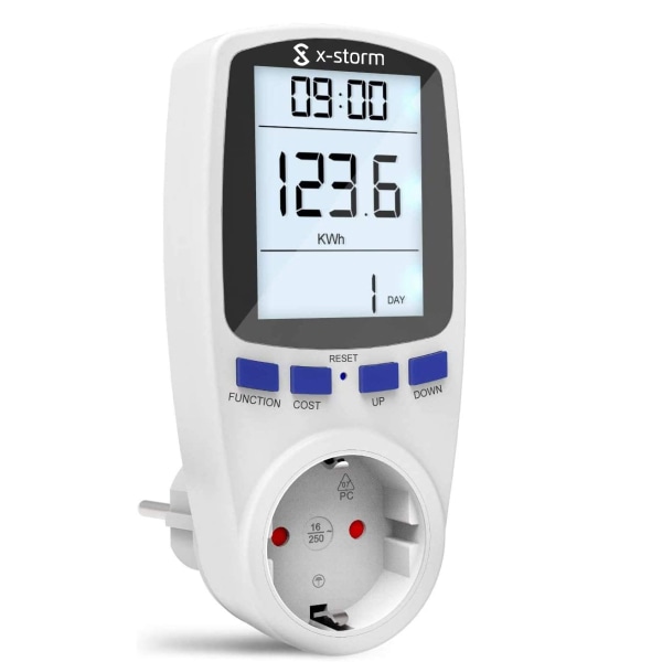 Elmätare vägguttag / LCD Energimätare för elmätning - Perfet