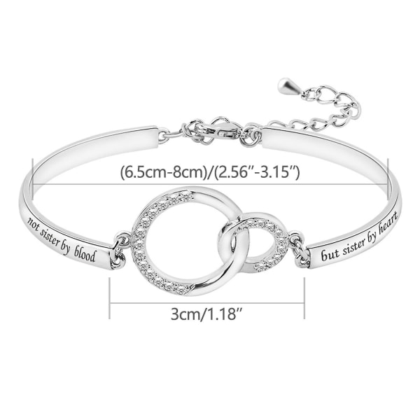 Jewelry Diamond Peach Heart Bracelet Good Sisters Girlfriends Gift Feminine - Perfet