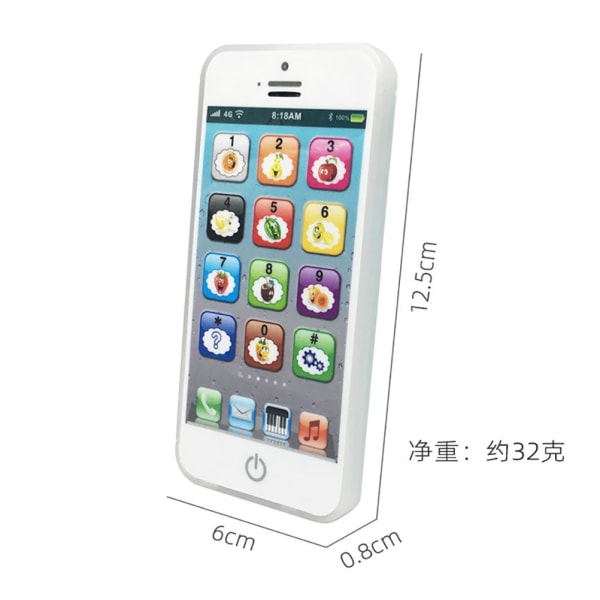 Baby Smart Touch Screen Mobile Leker - Perfet White