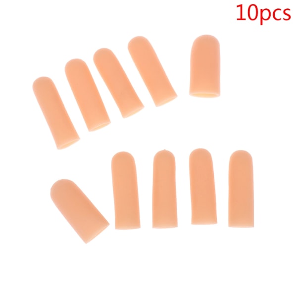 10 stk/sett Silikon Gel Tube Håndbandasje Fingerbeskyttelse Smerte - Perfet Color one size