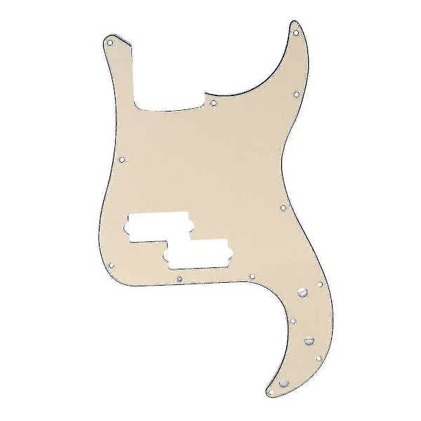 3 Lag Standard Pb P Bas Pickguard Ridseplade 13 Huller Pickguard Bas Dele Udskiftning (beige)-Perfekt Beige