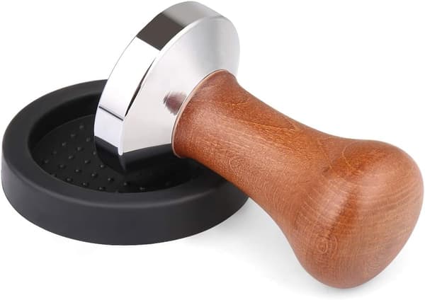 Kaffekvern med solid trehåndtak, kaffestempel (51 mm) - Perfekt